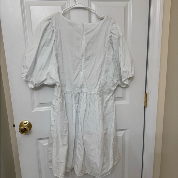 Madewell White Dress with Orange Pattern - Picture 6 of 8